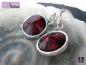 Preview: Ohrringe Funkeln RUBINROT Echtsilber