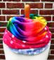Preview: farbenfroher Regenbogen Loop-Schal
