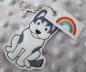 Preview: Husky Hunde-Schlüsselanhänger mit Regenbogen