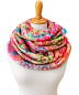 Preview: farbenfroher Loop-Schal aus Wellnessfleece mit Mandala-Motiv