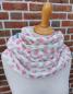 Preview: ERDBEEREN weicher leichter Schal mit rosa Erdbeeren aus Musselin