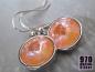Preview: MYSTIC APRICOT apricotfarbene Ohrringe hellorange rosa Echtsilber funkelnde Ohrhänger