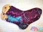 Preview: Socken 42/43 UNIKAT handgestrickt strapazierfähig weich waschbar lila türkis