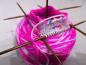 Preview: Socken 39/40 UNIKAT handgestrickt megakuschelig weich waschbar pink hellblau