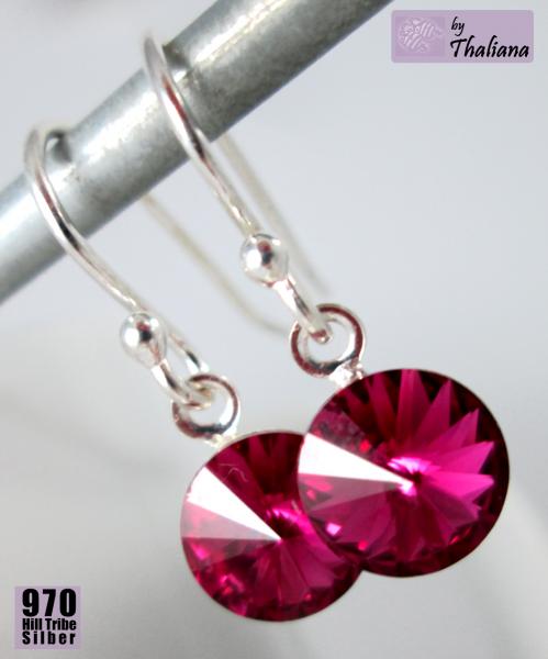 Preview: Mini-FUNKELei FUCHSIA pink SILBER beerenfarben