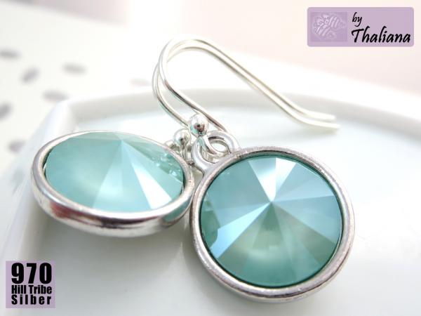 Preview: Ohrhänger COOL MINT mintgrüne Ohrringe aus Silber