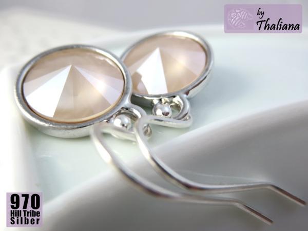 Preview: Ohrhänger IVORY cremefarbene Ohrringe aus Silber