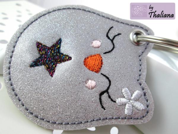 Preview: SCHNEEeule Eule Schlüsselanhänger Taschenbaumler