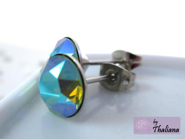 Preview: glitzerMINZE Ohrstecker opal edel elegant mintgrün