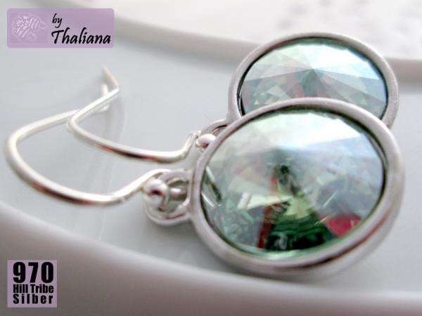 Preview: MINZ MONDLICHT Ohrringe schimmernde Ohrhänger mint