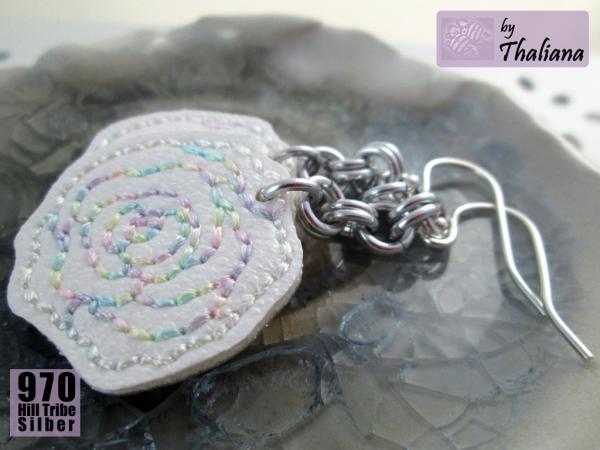 Preview: glitzerROSEN edle lange Ohrringe Rosenohrhänger