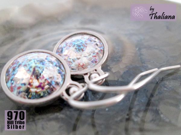 Preview: VERWUNSCHENER SPIEGEL Ohrringe Funkeln Silber edel