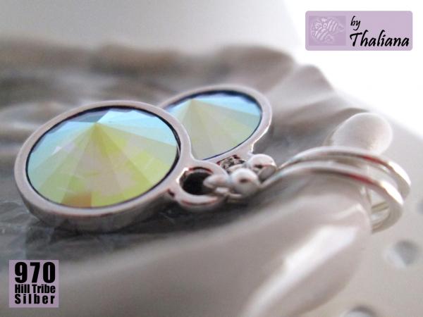 Preview: ÜBERRASCHUNG glitzernde Ohrringe Funkeln hellblau