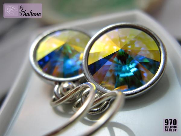 Preview: SILBER Ohrringe Funkeln Rivoli Sternenstaub