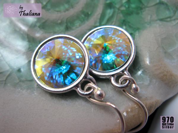 Preview: SILBER Ohrringe Funkeln Rivoli Sternenstaub