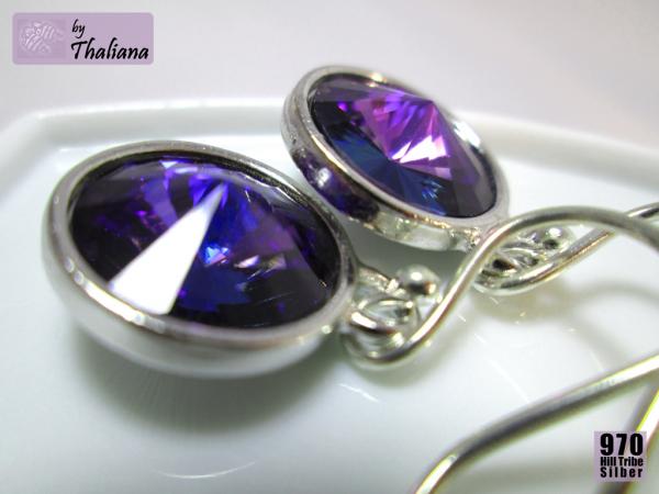 Preview: NACHTLICHT ECHT SILBER Ohrringe LILA!!!