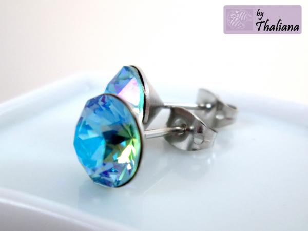 FUNKELWASSER-Ohrstecker-Funkeln-hellblau-blau