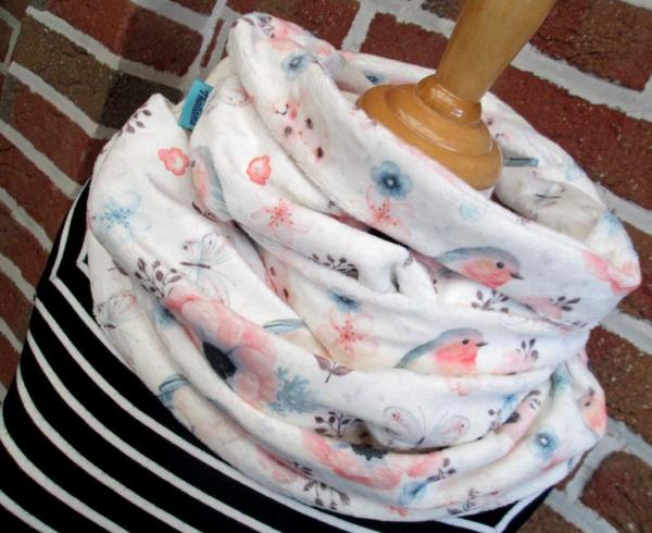 Preview: Rotkehlchen extraweicher Schal cremeweiß