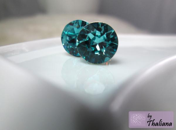 Preview: HELLER OZEAN türkise Ohrstecker Funkeln hell