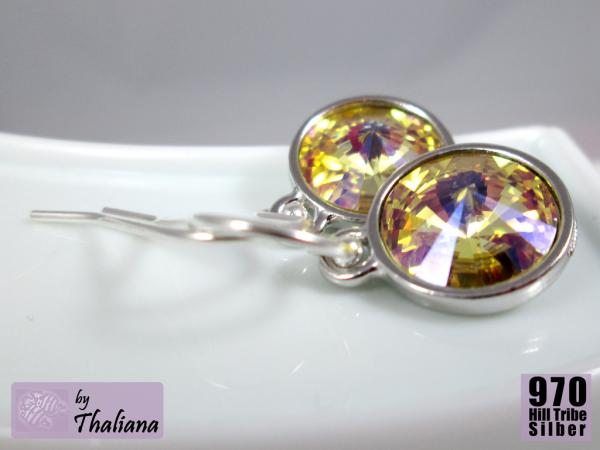 LIMONCELLA-ECHT-SILBER-Ohrringe-gelb-zartrosa-rosa