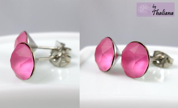 Preview: matt rosa Ohrstecker ZARTE ROSE Ohrstecker