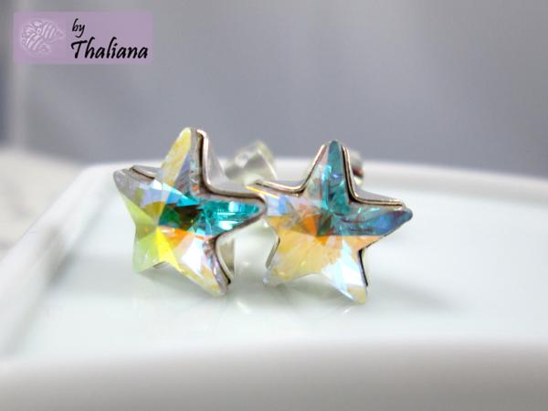 Preview: STERNENstaub Glitzer Sternohrstecker Echtsilber