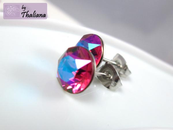 SCHAU-HIN!-pink-glitzernde-Ohrstecker-hochwertig