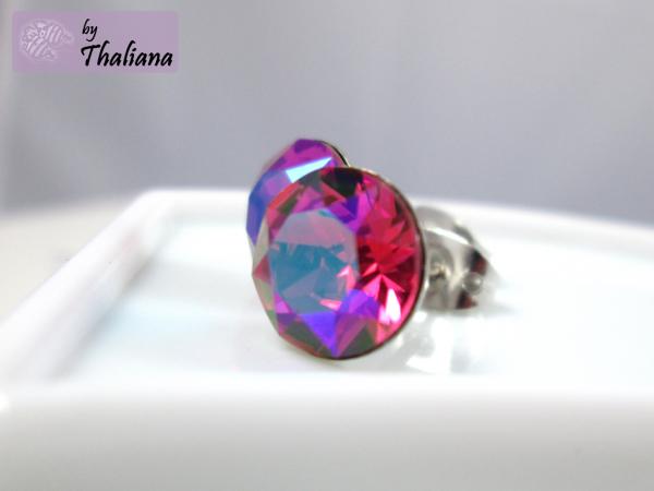 Preview: SCHAU HIN! pink glitzernde Ohrstecker hochwertig