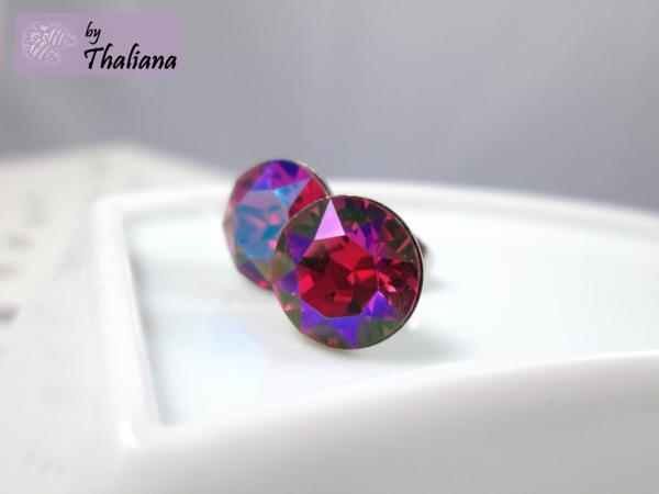 Preview: SCHAU HIN! pink glitzernde Ohrstecker hochwertig