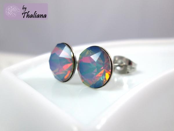 Preview: NEBELnova Ohrstecker hochwertig bunt weiß