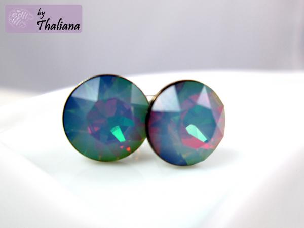 Preview: NEBELnova Ohrstecker hochwertig bunt weiß