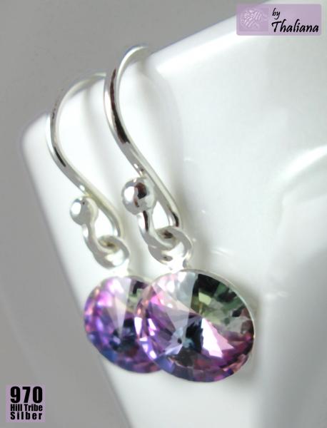 Mini-FUNKELei-zart-Flieder-lila-Ohrringe-Silber