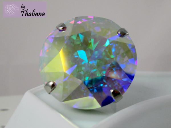 Preview: XXL RING REGENBOGENDIAMANT groß XXL Fingerring