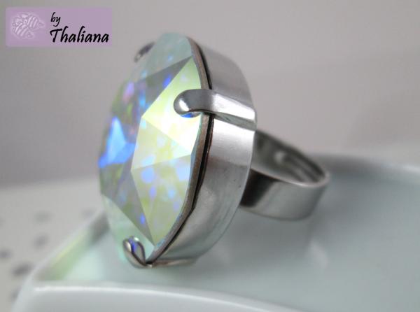 Preview: XXL RING REGENBOGENDIAMANT groß XXL Fingerring