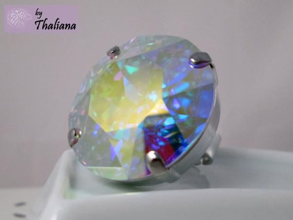 Preview: XXL RING REGENBOGENDIAMANT groß XXL Fingerring