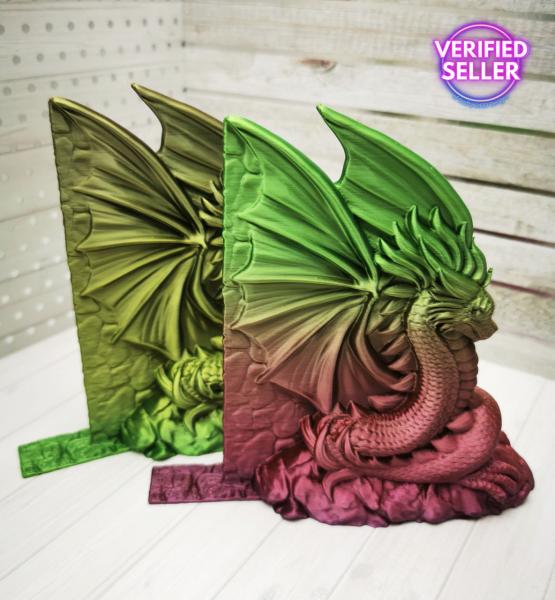 Preview: dRaGoN Drachen Buchstützen klein 2er Set Unikatset 1 - nur einmal vorhanden!