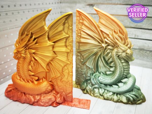 SCHNÄPPCHEN dRaGoN Drachen Buchstützen klein 2er Set Unikatset 2 - nur einmal vorhanden!