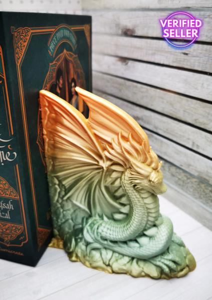 Preview: SCHNÄPPCHEN dRaGoN Drachen Buchstützen klein 2er Set Unikatset 2 - nur einmal vorhanden!