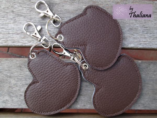 Preview: Rückseite des Faultier-Taschenanhängers