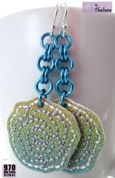 glitzerROSEN-edle-lange-Ohrringe-Rosenohrhänger