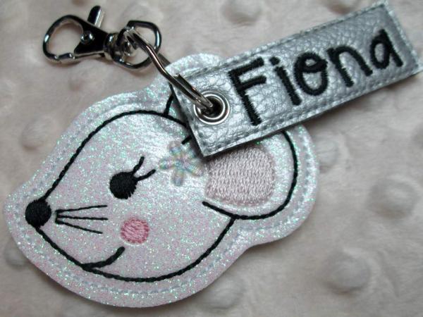 Taschenanhänger Maus mit Namensanhänger