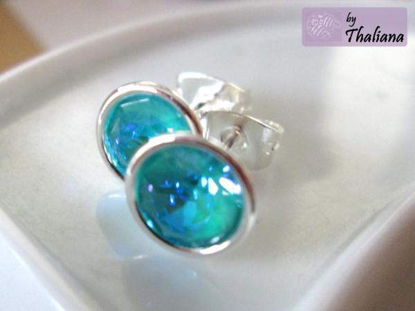 MYSTIC CORNFLOWER blau glitzernde Ohrstecker Funkeltraum