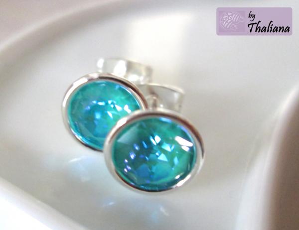 Preview: MYSTIC EMERALD grün glitzernde Ohrstecker Funkeltraum