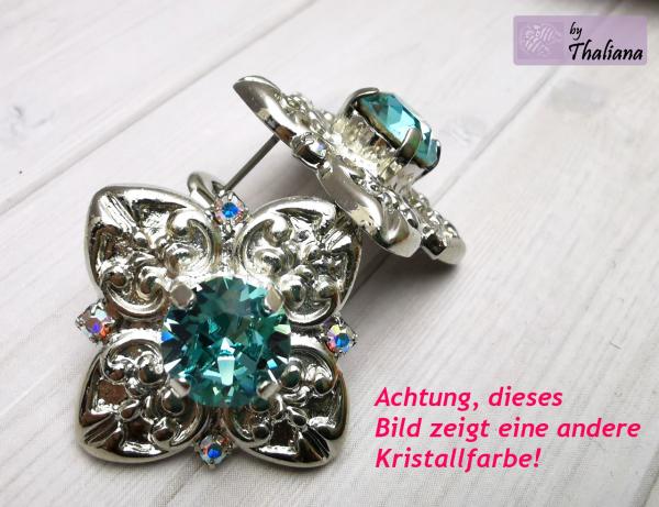 Preview: UNIKAT Ohrstecker ICE elegant hellsilber opulent