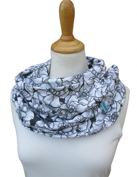 toller Schal mit ORCHIDEEN Loopschal aus Jersey Geschenk z. Geburtstag Muttertag