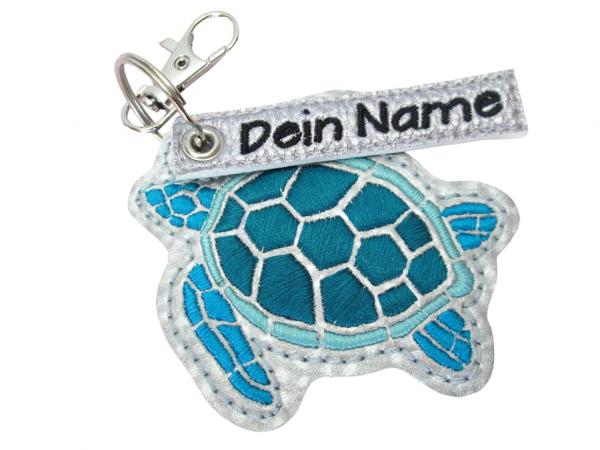 Schildkr&ouml;te-Schl&uuml;sselanh&auml;nger personalisierbar mit Namen