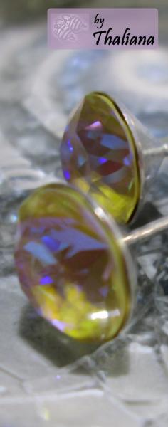 Preview: MYSTIC HONEY gelb glitzernde Ohrstecker neue Farbe