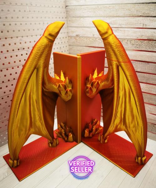 Preview: sChNäPpChEn DRACHENFLÜGEL Buchstützen groß 2er Set Unikatset 1 - nur einmal vorhanden!