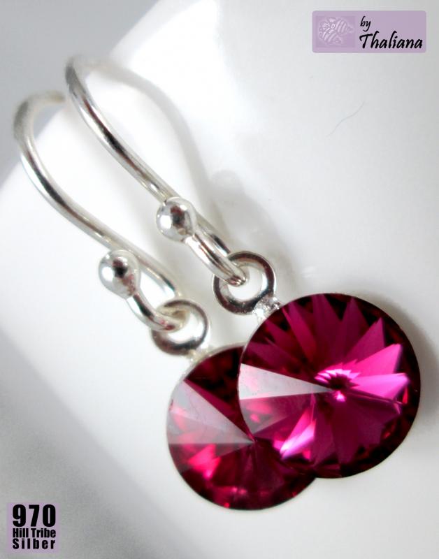 Mini-FUNKELei FUCHSIA pink SILBER beerenfarben