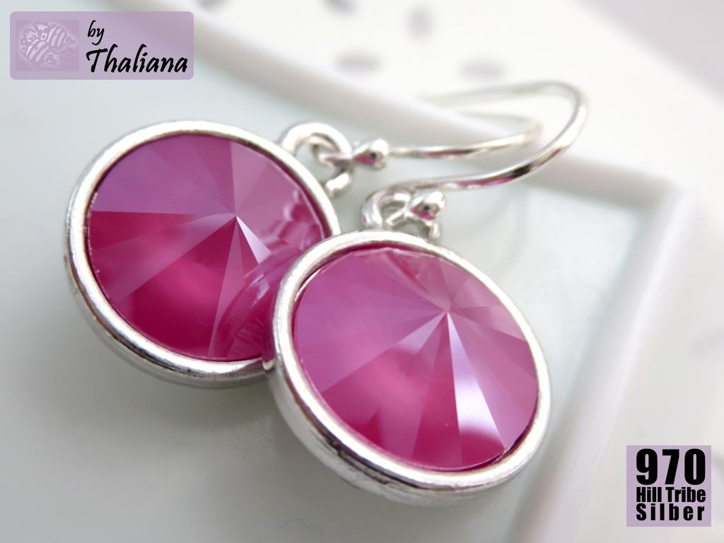 Ohrhänger KÜHLE KIRSCHE pinke Ohrringe aus Silber